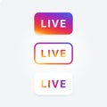 Instagram Video Stream Live Icon Vector Illustration Royalty Free Stock Photo