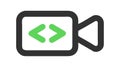 Video Stream Network Icon with Play Button and Nodes, vector design Generative AI Royalty Free Stock Photo