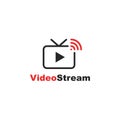 Video player icon, stream, streaming, and live stream concept