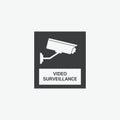 Video Surveillance CCTV Vector Icon Royalty Free Stock Photo