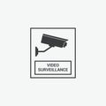 Video Surveillance CCTV Vector Icon Royalty Free Stock Photo