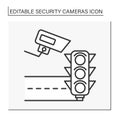 Video surveillance line icon Royalty Free Stock Photo