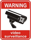 Video surveillance sign. Royalty Free Stock Photo
