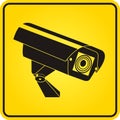 Video surveillance sign. Royalty Free Stock Photo