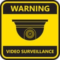 Video surveillance sign. CCTV Camera. Royalty Free Stock Photo