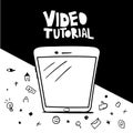 Video tutorial vector poster concept Royalty Free Stock Photo