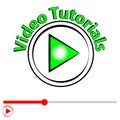 Video tutorials symbol - internet signs and symbols