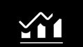 video Vector illustration of rising stock market business chart. Black background sales profit chart illustration. 4K Resolution