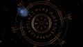 Video Viking Pagan Asatru Runic Compass, Vegvisir Rune Circle Viking in motion. Norse Mythology Golden Protective talisman