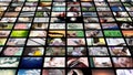 Video wall media streaming Royalty Free Stock Photo