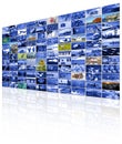 Video wall of TV screen Royalty Free Stock Photo