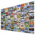 Video wall of TV screen Royalty Free Stock Photo