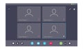 Videocall conference user interface template