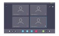 Videocall conference user interface template