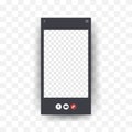 Videocall Interface. Online Video chat mockup. Mobile phone template. Virtual meeting platform display. Vector