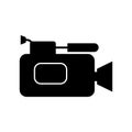 Videocamera black color icon . Royalty Free Stock Photo