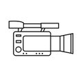 Videocamera icon. Broadcasting design. Vector graphic Royalty Free Stock Photo