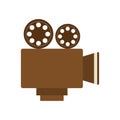 Videocamera icon. Movie design. Vector graphic