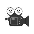 Videocamera icon. Movie design. Vector graphic