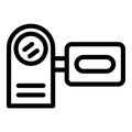 Videocamera icon, outline style