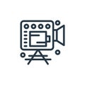 videocamera icon vector from hardware network concept. Thin line illustration of videocamera editable stroke. videocamera linear