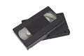 Videocassettes isolated on white background Royalty Free Stock Photo