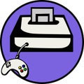 videogame console with game. Vector file available
