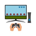 Videogame console with tv