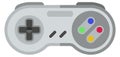 Videogame controller color icon. Gaming button gadget Royalty Free Stock Photo