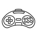 Videogame controller icon, outline style