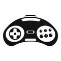 Videogame controller icon, simple style