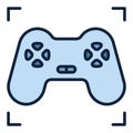 Videogame Controller vector Computer Gamepad colored icon or logo element