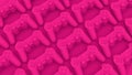 Videogame game pads on pink background pattern