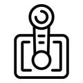 Videogame joystick icon outline vector. Digital controller
