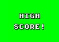 Videogame message high score white