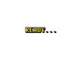 Videogame message ready dots yellow Royalty Free Stock Photo