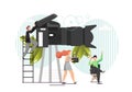 Videographer concept vector flat style design illustration