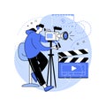 Videographer isolated cartoon vector illustrations. Royalty Free Stock Photo