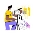 Videographer isolated cartoon vector illustrations. Royalty Free Stock Photo