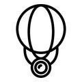 Videography air balloon icon outline vector. Aerial drone