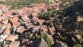 Panorama of the city of Monsanto Portugal. Shooting from the drone.