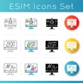 Videography icons set Royalty Free Stock Photo
