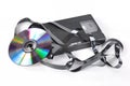 Videokaseta and disk Royalty Free Stock Photo