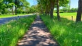 Videos of an inliner ride through nature along a country road and along forests in northern Germany