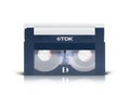 Videotape, TDK D90 Digital8 Video Cassette 90min isolated on white background Royalty Free Stock Photo