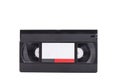 Videotape, VHS, Pal Secam, white isolated background Royalty Free Stock Photo