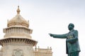 Vidhana Soudha and Jawaharlal Nehru statue in Bangalore, India