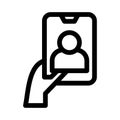 Vidio call icon or logo isolated sign symbol vector illustration