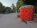 Closed strawberry kiosk in Vidnoe Royalty Free Stock Photo