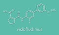 Vidofludimus drug molecule DHODH inhibitor. Skeletal formula